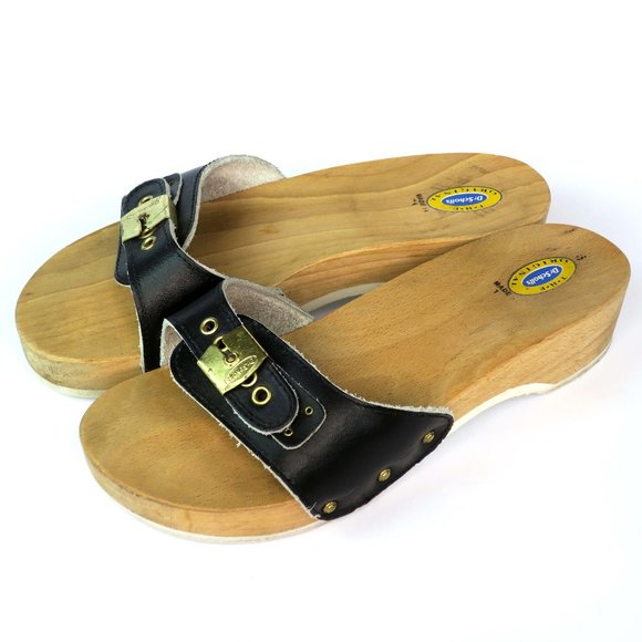 Dr. Scholl's Shoes | Dr Scholls Original Vintage Wooden Slide Sandals | Poshmark